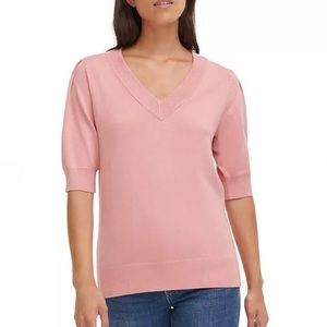 NWT DKNY Ladies Puff Sleeve Sweater